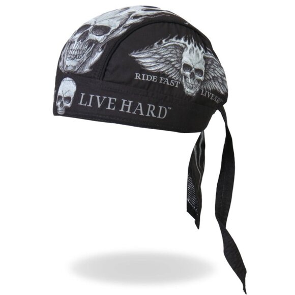 Hot Leathers Ride Fast, Live Hard Lightweight Headwrap HWH1062 - Picture 1 of 3